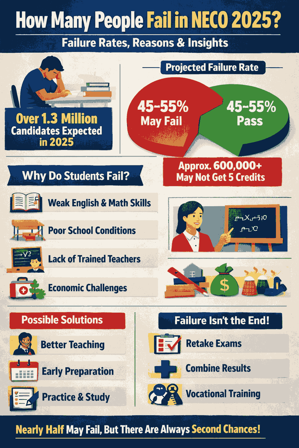 How Many People Fail In Neco 2025