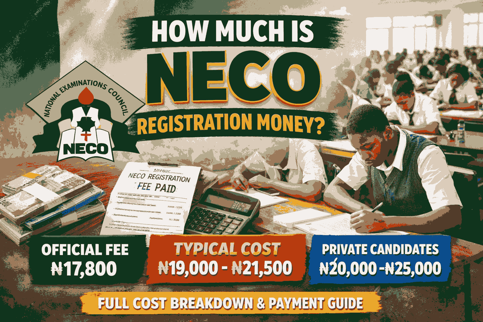 How Much Is Neco Registration Money In Nigeria