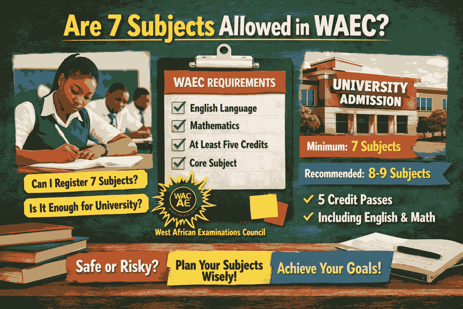 Are 7 Subjects Allowed In Waec