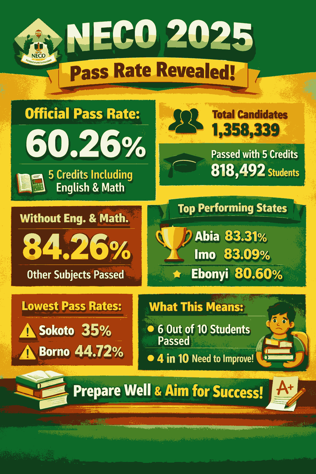 How Many Percent Of People Pass Neco 2025