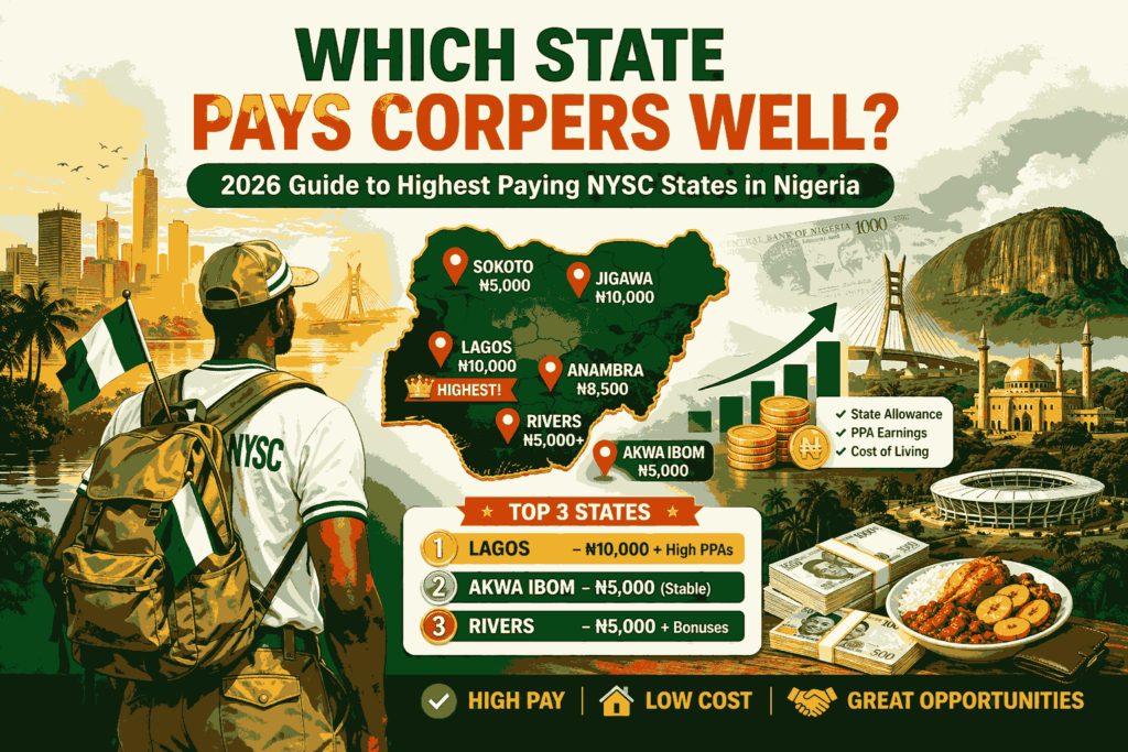 Which State Pays Corpers Well in Nigeria? (2026 Complete Guide for NYSC Members)