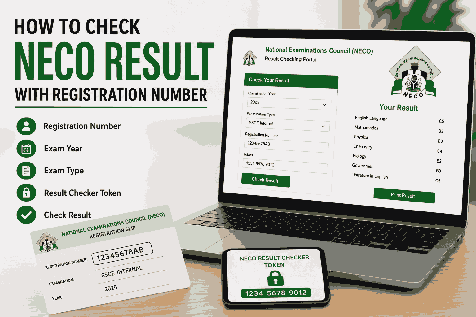 How Can I Check My Neco Result With My Registration Number